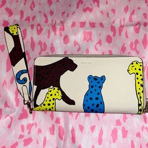 Colorful leopard clutch wallet